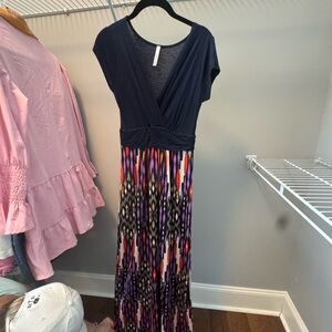 Elegant Multicolor Maxi Dress